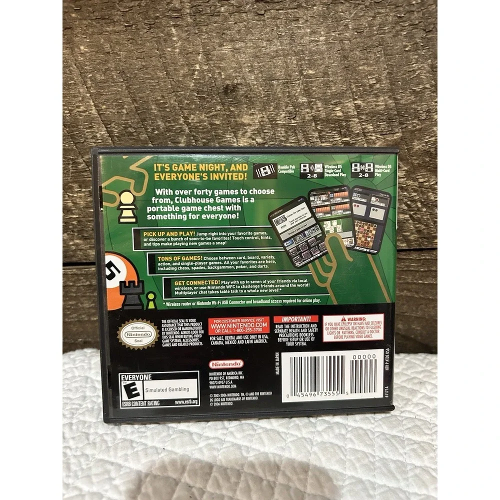 Club House Games‎ (Nintendo DS, 2006) With Manual
